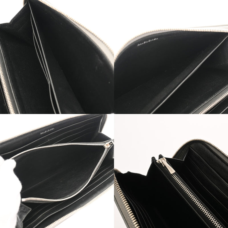 BALENCIAGA バレンシアガ ラウンドファスナー財布 シルバー シルバー金具 594290 ユニセックス グリッター素材 長財布 Bランク 中古 銀蔵