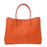 HERMES エルメス ガーデンパーティ PM オレンジ D刻印(2019年頃) レディース ヴォーエプソン ハンドバッグ ABランク 中古 銀蔵
