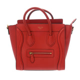 CELINE セリーヌ ラゲージ ナノ 2WAY ベージュ 189243 レディース ドラムドカーフ ハンドバッグ ABランク 中古 銀蔵