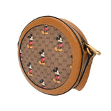 GUCCI グッチ ミッキーコラボ ブラウン 603938 レディース PVC カーフ ショルダーバッグ Aランク 中古 銀蔵