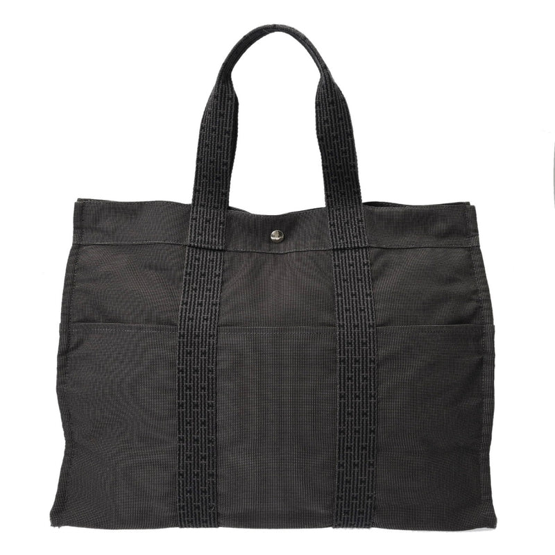 HERMES エルメス エールライン GM 旧型 グレー ユニセックス キャンバス トートバッグ Bランク 中古 銀蔵