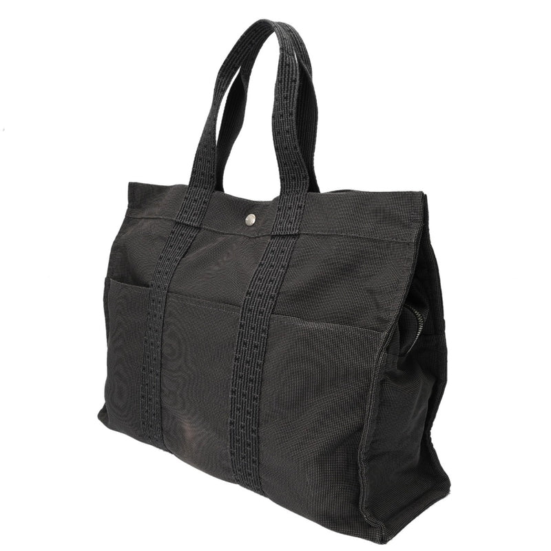 HERMES エルメス エールライン GM 旧型 グレー ユニセックス キャンバス トートバッグ Bランク 中古 銀蔵