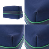 HERMES エルメス ブリッドアブラック GM ブルーマリン レディース コットン100％ ポーチ ABランク 中古 銀蔵