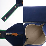 HERMES エルメス ブリッドアブラック GM ブルーマリン レディース コットン100％ ポーチ ABランク 中古 銀蔵