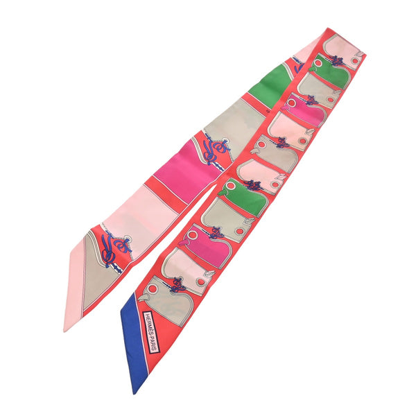 HERMES エルメス ツイリー CAMAILS マルチカラー レディース シルク100％ スカーフ Bランク 中古 銀蔵