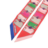 HERMES エルメス ツイリー CAMAILS マルチカラー レディース シルク100％ スカーフ Bランク 中古 銀蔵