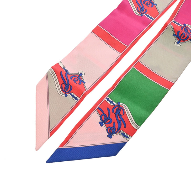 HERMES エルメス ツイリー CAMAILS マルチカラー レディース シルク100％ スカーフ Bランク 中古 銀蔵