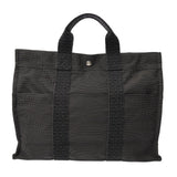 HERMES エルメス エールライン トート MM 旧型 グレー ユニセックス キャンバス トートバッグ ABランク 中古 銀蔵