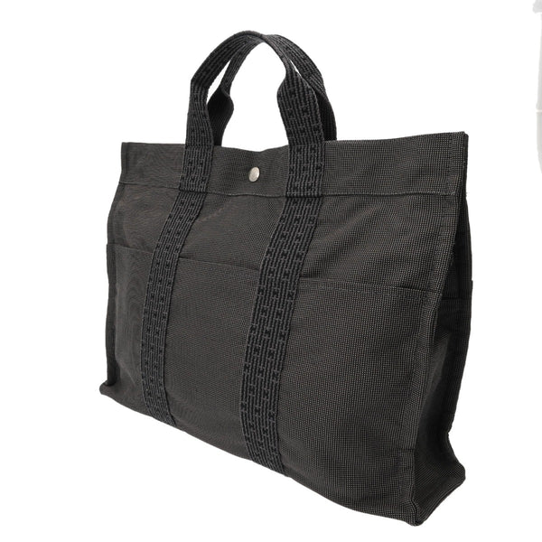 HERMES エルメス エールライン トート MM 旧型 グレー ユニセックス キャンバス トートバッグ ABランク 中古 銀蔵