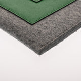 HERMES エルメス トゥードゥー 37 グレー/グリーン A刻印(2017年頃) ユニセックス フェルト ヴォーエプソン クラッチバッグ Aランク 中古 銀蔵