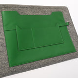 HERMES エルメス トゥードゥー 37 グレー/グリーン A刻印(2017年頃) ユニセックス フェルト ヴォーエプソン クラッチバッグ Aランク 中古 銀蔵