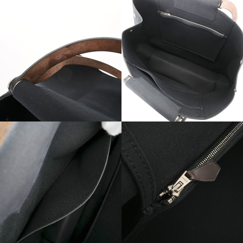 HERMES エルメス カバックエラン PM ブラック □L刻印(2008年頃) ユニセックス トワルオフィシェ/レザー 2WAYバッグ ABランク 中古 銀蔵