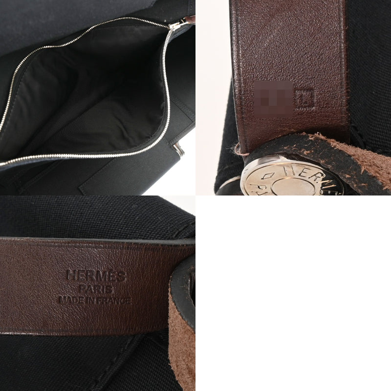 HERMES エルメス カバックエラン PM ブラック □L刻印(2008年頃) ユニセックス トワルオフィシェ/レザー 2WAYバッグ ABランク 中古 銀蔵