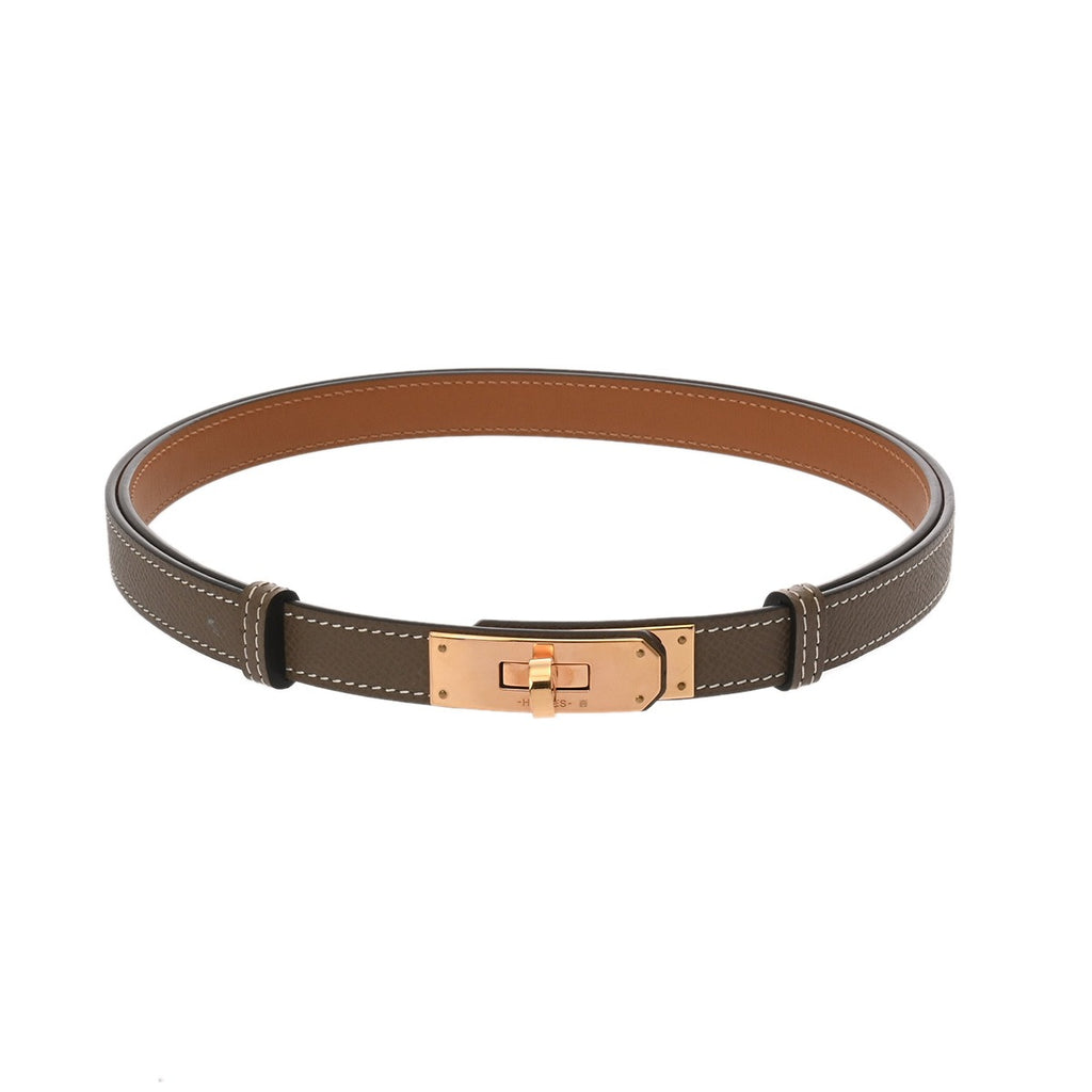 HERMES エルメス ケリー ベルト エトゥープ/ゴールド W刻印(2024年頃