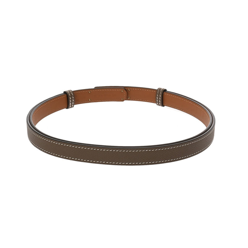 HERMES エルメス ケリー ベルト エトゥープ/ゴールド W刻印(2024年頃) レディース ヴォーエプソン ベルト Aランク 中古 銀蔵