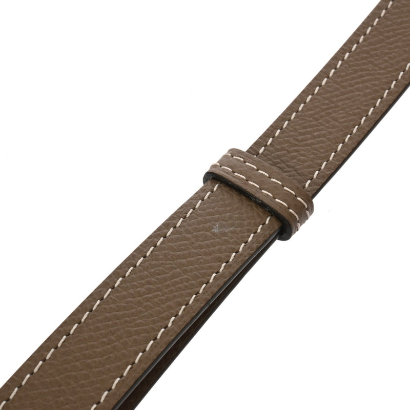 HERMES エルメス ケリー ベルト エトゥープ/ゴールド W刻印(2024年頃) レディース ヴォーエプソン ベルト Aランク 中古 銀蔵