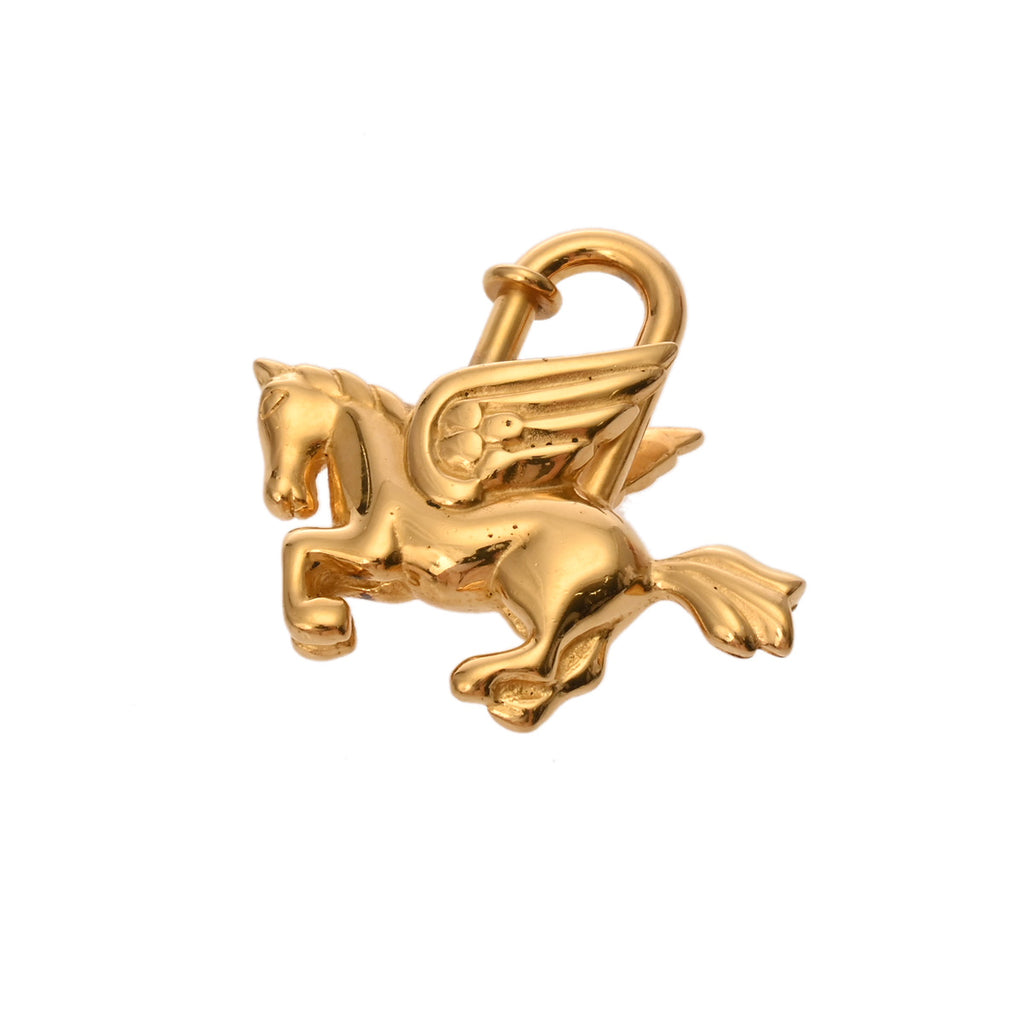 【美品】HERMES カデナ ペガサス ゴールド HERMES エルメス カデナ ペガサス ゴールド ユニセックス GP チャーム
