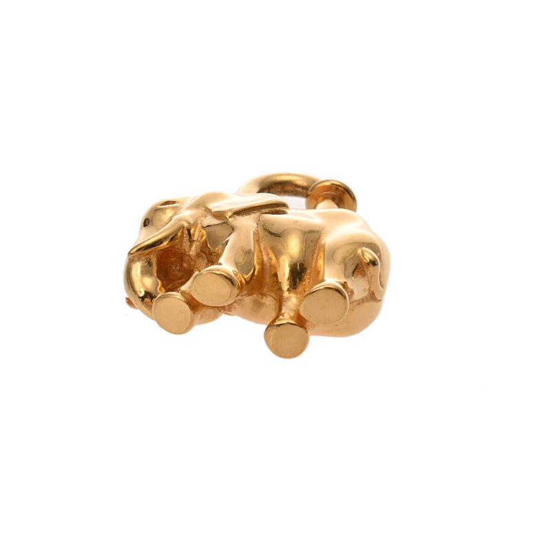 HERMES エルメス 象 ゴールド ユニセックス GP チャーム Aランク 中古 銀蔵