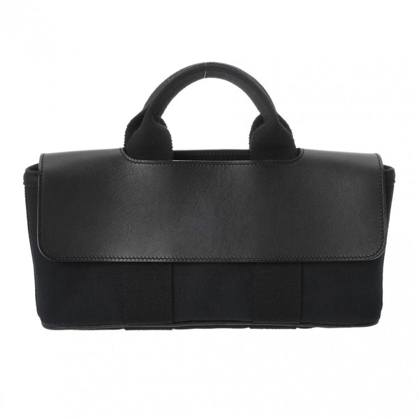 HERMES エルメス ヴァルパライソ ロング ブラック レディース トワルシェブロン ハンドバッグ Aランク 中古 銀蔵