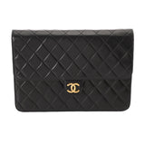 CHANEL シャネル プッシュロック 25cm ブラック レディース ラムスキン ショルダーバッグ ABランク 中古 銀蔵