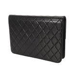 CHANEL シャネル プッシュロック 25cm ブラック レディース ラムスキン ショルダーバッグ ABランク 中古 銀蔵