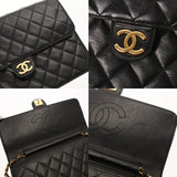 CHANEL シャネル プッシュロック 25cm ブラック レディース ラムスキン ショルダーバッグ ABランク 中古 銀蔵