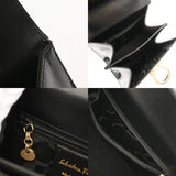 SALVATORE FERRAGAMO フェラガモ ガンチーニ ケリー型 2WAY ブラック AQ-212193 レディース レザー ハンドバッグ Aランク 中古 銀蔵