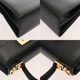 SALVATORE FERRAGAMO フェラガモ ガンチーニ ケリー型 2WAY ブラック AQ-212193 レディース レザー ハンドバッグ Aランク 中古 銀蔵