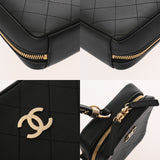 CHANEL シャネル マトラッセ ダイアナ 25cm チェーンショルダー ブラック A01165 レディース カーフ ショルダーバッグ Aランク 中古 銀蔵
