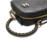 CHANEL シャネル マトラッセ ダイアナ 25cm チェーンショルダー ブラック A01165 レディース カーフ ショルダーバッグ Aランク 中古 銀蔵