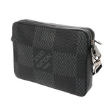 LOUIS VUITTON ルイヴィトン ダミエグラフィット トリオメッセンジャー ブラック N50017 メンズ ダミエキャンバス ショルダーバッグ Aランク 中古 銀蔵