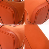 HERMES エルメス ガーデンパーティ TPM オレンジ □Q刻印(2013年頃) レディース トワルシェブロン ハンドバッグ ABランク 中古 銀蔵