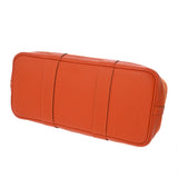 HERMES エルメス ガーデンパーティ TPM オレンジ □Q刻印(2013年頃) レディース トワルシェブロン ハンドバッグ ABランク 中古 銀蔵