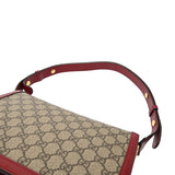 GUCCI グッチ ホースビット 1955 ベージュ/レッド 602204 レディース GGスプリームキャンバス レザー ショルダーバッグ Aランク 中古 銀蔵