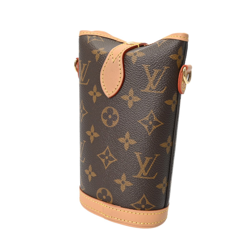 LOUIS VUITTON ルイヴィトン モノグラム フォールドミー ポーチ ブラウン M80874 レディース モノグラムキャンバス ポーチ Aランク 中古 銀蔵