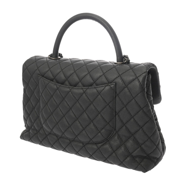 CHANEL シャネル マキシトップハンドル フラップバッグ 32cm グレー A92992 レディース キャビアスキン 2WAYバッグ ABランク 中古 銀蔵