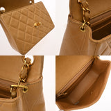 CHANEL シャネル マトラッセ チェーンショルダー 18cm ベージュ AS0148 ユニセックス ラムスキン ショルダーバッグ Bランク 中古 銀蔵