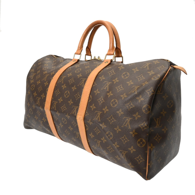 LOUIS VUITTON ルイヴィトン モノグラム キーポル 50 ブラウン M41426 ユニセックス モノグラムキャンバス ボストンバッグ Bランク 中古 銀蔵