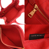 PRADA プラダ カナパ ミニ レッド 1BG439 レディース キャンバス ハンドバッグ Bランク 中古 銀蔵