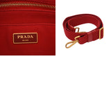 PRADA プラダ カナパ ミニ レッド 1BG439 レディース キャンバス ハンドバッグ Bランク 中古 銀蔵