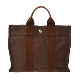 HERMES エルメス エールライン PM 旧型 ブラウン レディース キャンバス トートバッグ ABランク 中古 銀蔵