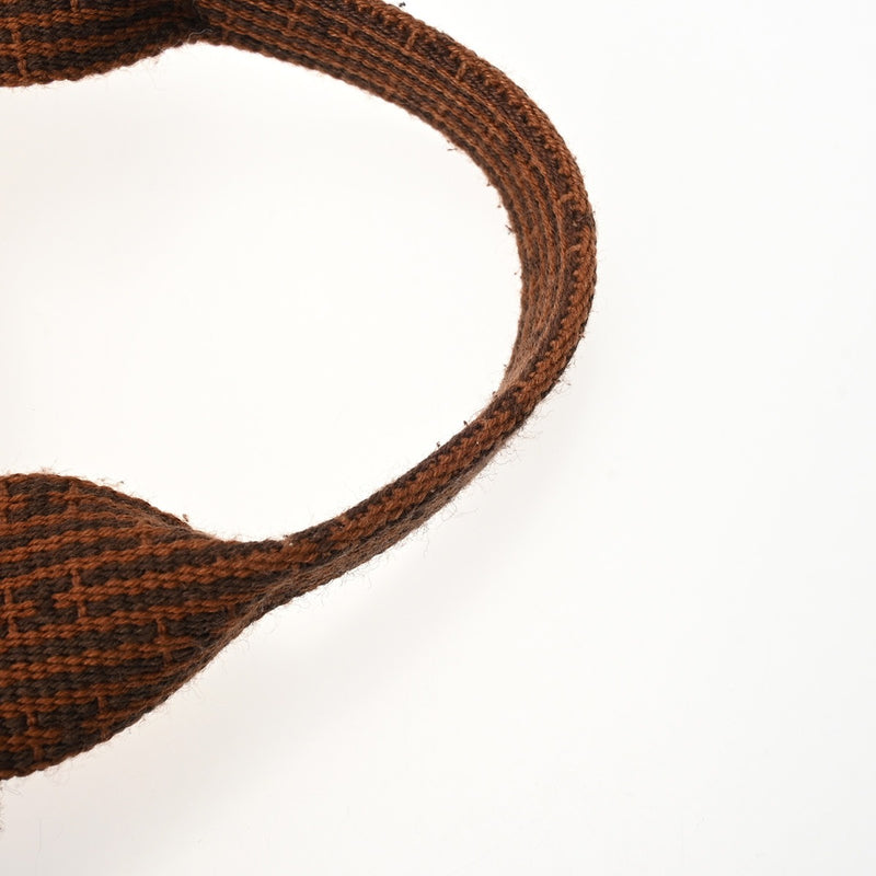 HERMES エルメス エールライン PM 旧型 ブラウン レディース キャンバス トートバッグ ABランク 中古 銀蔵