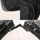 LOUIS VUITTON ルイヴィトン ダミエグラフィット レム ブラック N41446 メンズ ダミエキャンバス ショルダーバッグ ABランク 中古 銀蔵