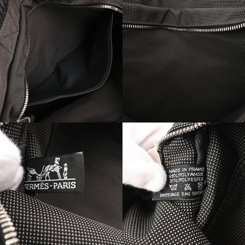 HERMES エルメス エールラインMM 新型 グレー ユニセックス キャンバス トートバッグ Aランク 中古 銀蔵
