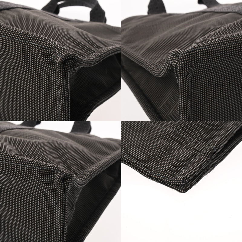 HERMES エルメス エールラインMM 新型 グレー ユニセックス キャンバス トートバッグ Aランク 中古 銀蔵