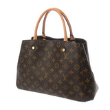 LOUIS VUITTON ルイヴィトン モノグラム モンテーニュ MM ブラウン M41056 レディース モノグラムキャンバス ハンドバッグ ABランク 中古 銀蔵