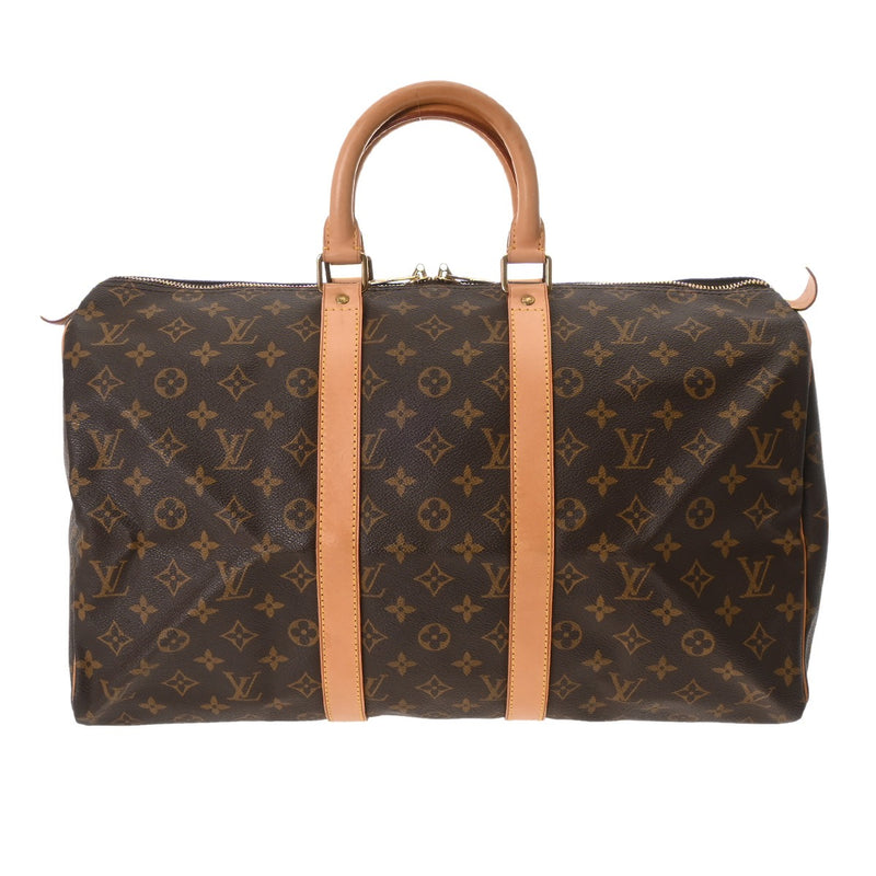 LOUIS VUITTON ルイヴィトン モノグラム キーポル 45 ブラウン M41428 ユニセックス モノグラムキャンバス ボストンバッグ ABランク 中古 銀蔵