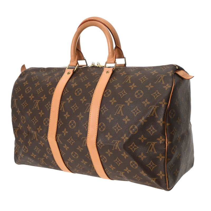 LOUIS VUITTON ルイヴィトン モノグラム キーポル 45 ブラウン M41428 ユニセックス モノグラムキャンバス ボストンバッグ ABランク 中古 銀蔵
