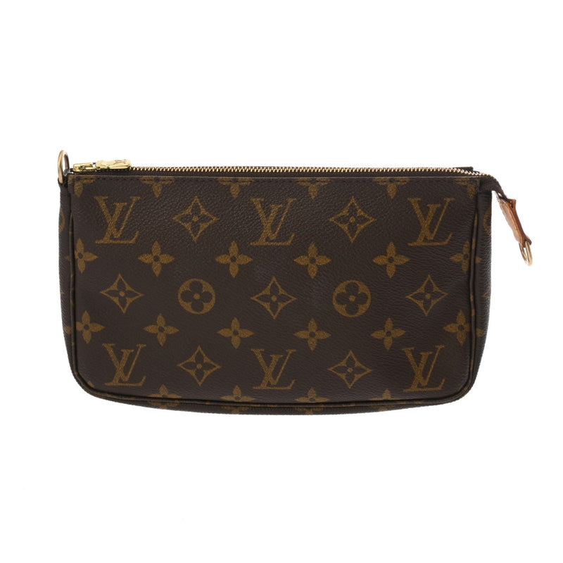 LOUIS VUITTON ルイヴィトン モノグラム ポシェット アクセソワール ブラウン M51980 レディース モノグラムキャンバス アクセサリーポーチ Bランク 中古 銀蔵