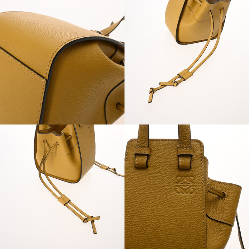 LOEWE ロエベ ハンモックミニ 2WAY マスタード A538V07X10 レディース レザー ショルダーバッグ Aランク 中古 銀蔵